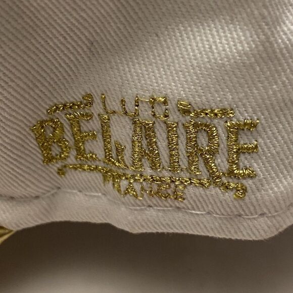 LUC BELAIRE White/ Gold Snap Back Hat OS - Picture 3 of 5
